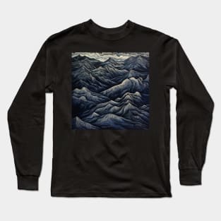 Mountains Painting dark Long Sleeve T-Shirt